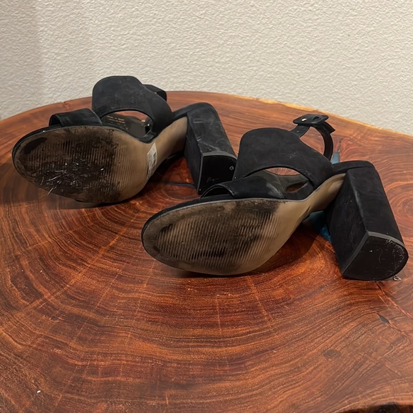 Aldo Black Faux Suede Block Heels - Picture 6 of 7